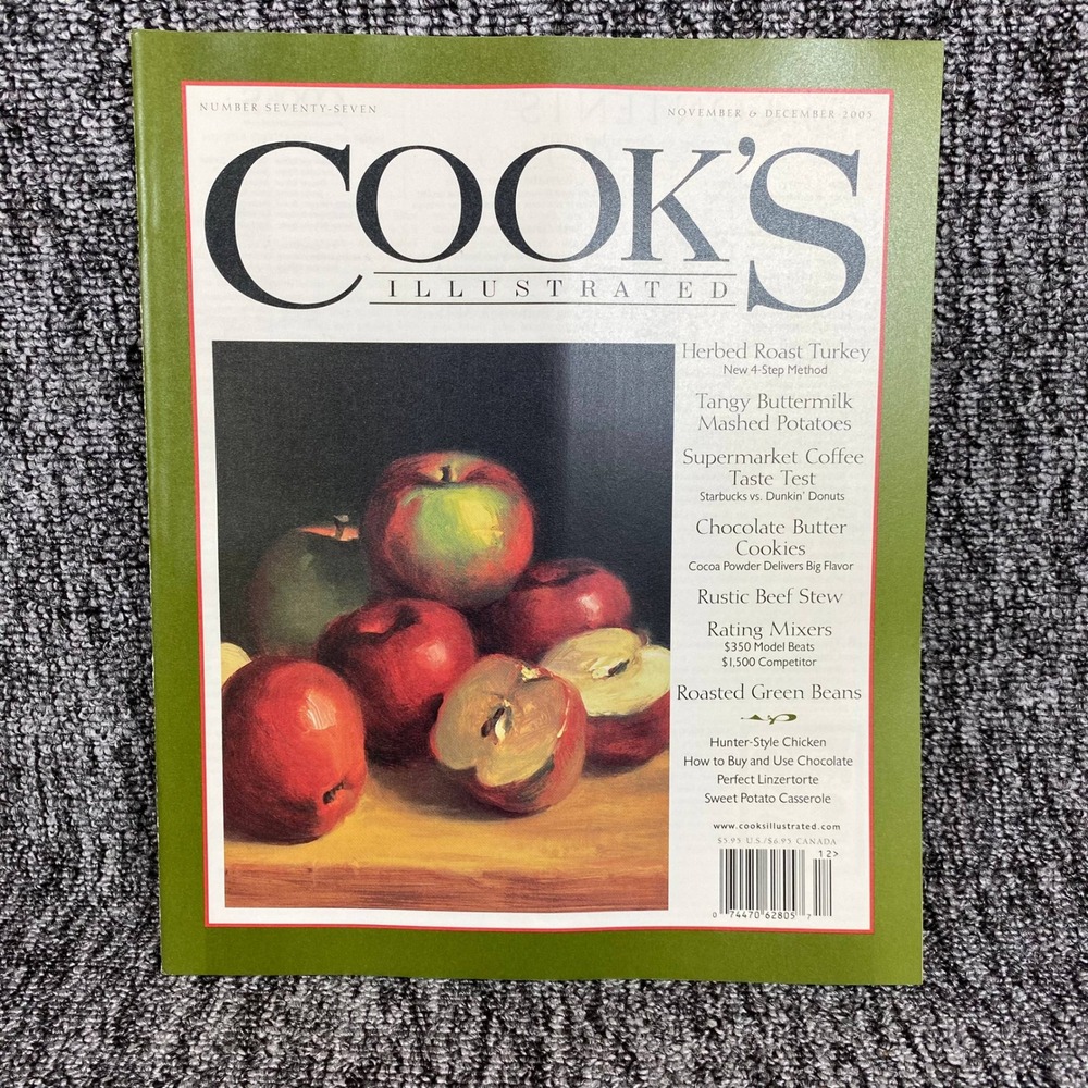 VTG Cooks Illustrated Magazine No 77 Nov Dec 2005 Herbed Roast Turkey Coffee